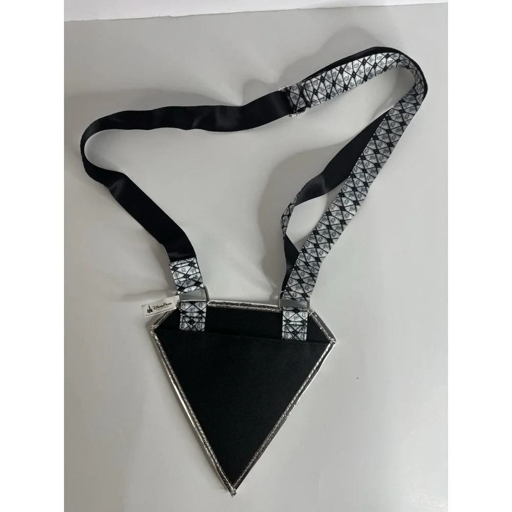 Disneyland 60 Diamond Celebration‎ Pin Lanyard & Pouch NEW Disney Black Silver - Picture 5 of 5